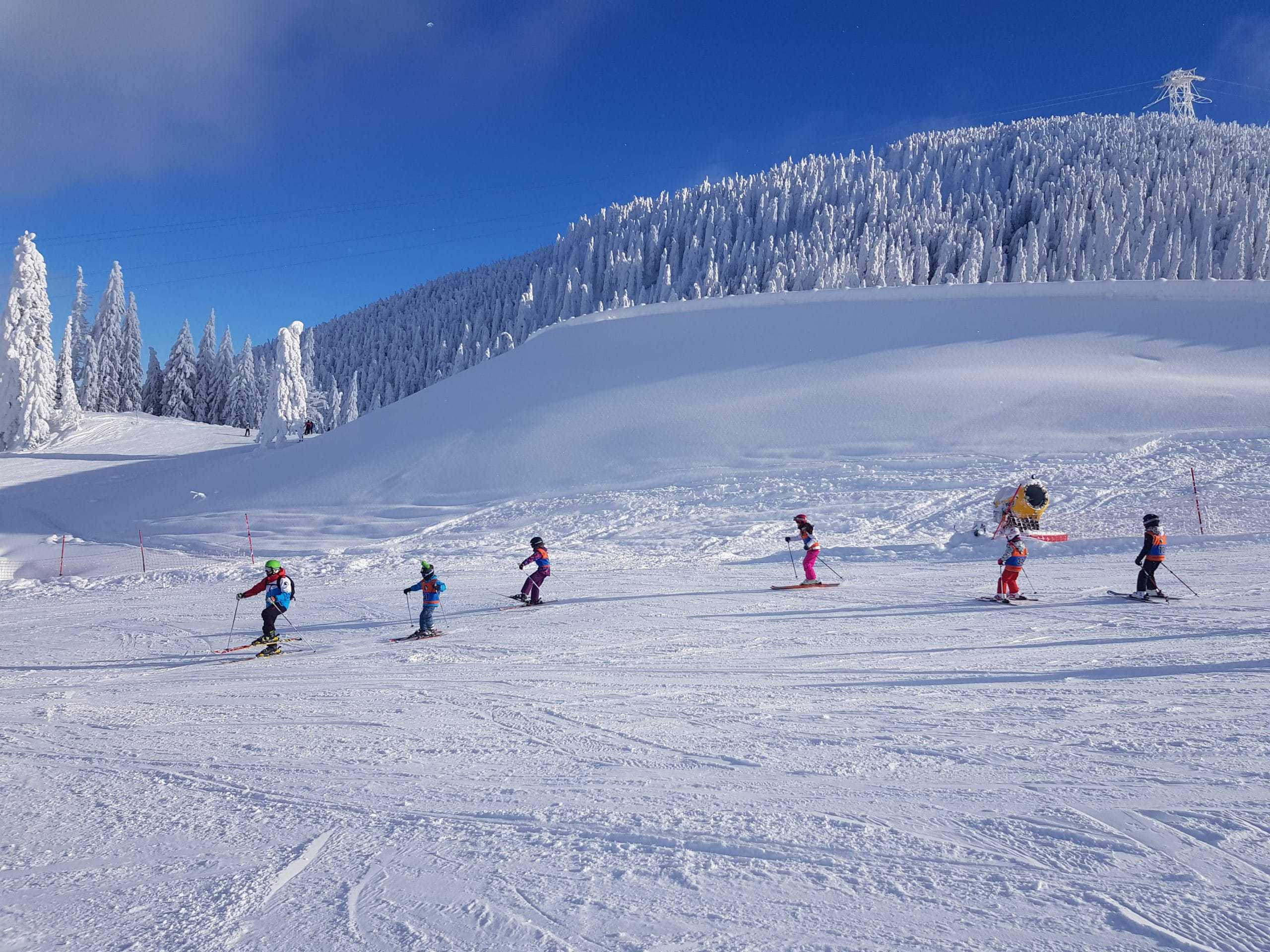 Exercitii tehnica ski copii - Poiana Brasov