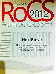 Rocs 2012 - Cea mai inovatoare companie de programe si activitati educative din Romania